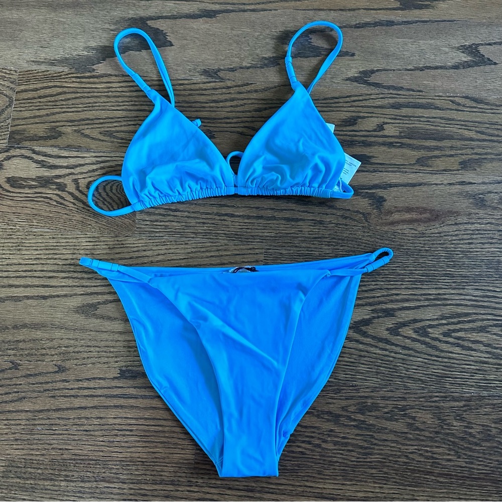Onia Capri Blue Bikini Set, Alexa Top & Martina Bottom, NWT